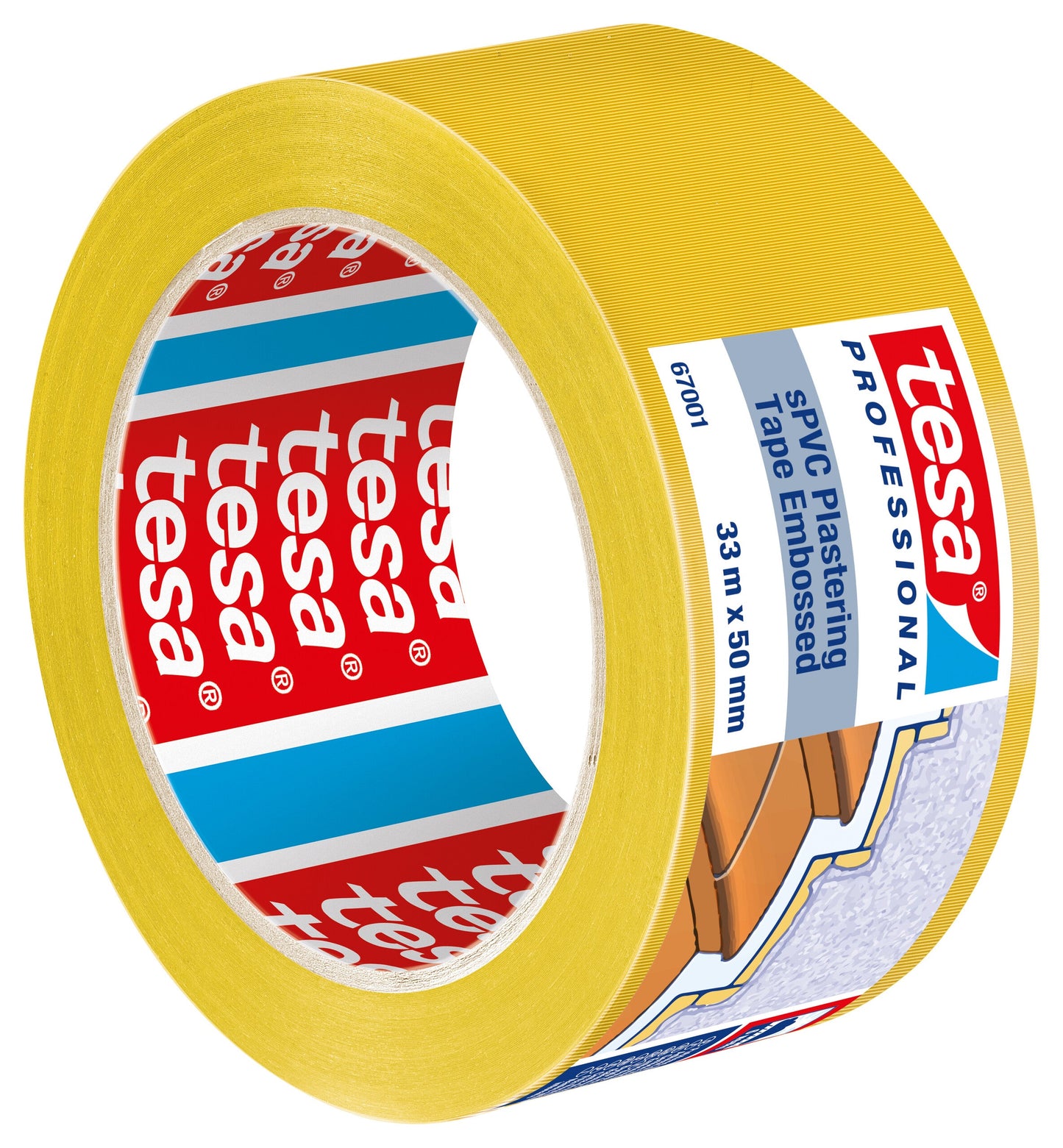 tesa® Professional 67001PRO sPVC Plastering Tape Embossed - tesa 4063565017919 67001-00001 li490 right pa.jpg