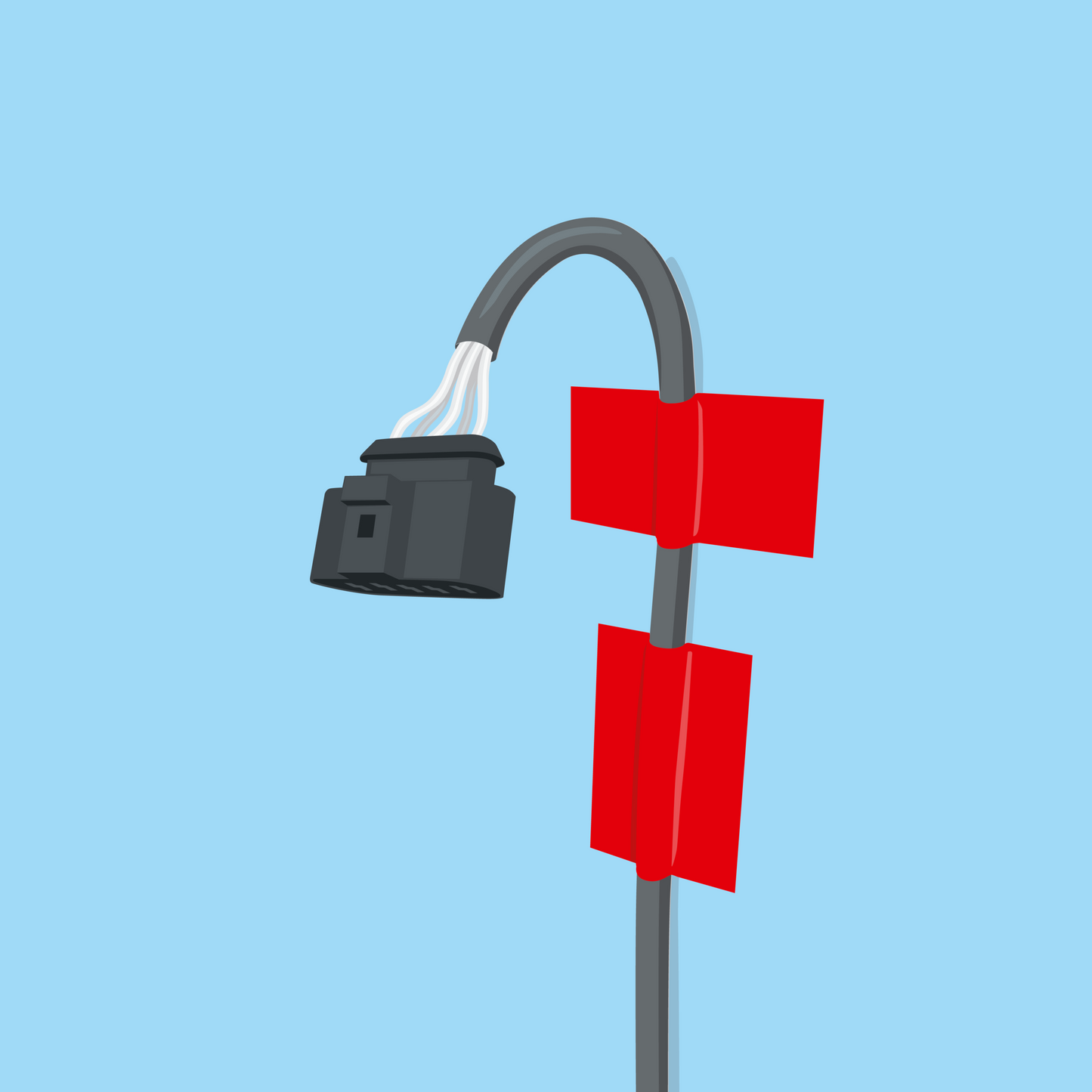 tesa® 50118PV2 540 µm modified acrylic adhesive with PET fleece backing for mounting application in automotive interiors - automotive cable-mounting-007.png