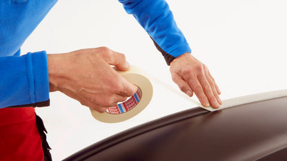tesa® 4330 High performance paper masking tape for paintworks with oven drying up to 140 °C - tesa-4330-high-performance-paper-masking-tape-step1of4.jpg