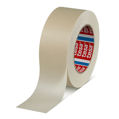 tesa® 4330 High performance paper masking tape for paintworks with oven drying up to 140 °C - tesa-4330-paper-masking-tape-oven-drying-chamois-043300002500-pr.png