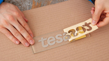 tesa® 4434 tesa® 4434 Flatback Paper Masking Tape for Sandblasting, Protection, and Reinforcement - tesa-4434-stencil-material-for-sandblasting-protection-step4of7-ap.jpg