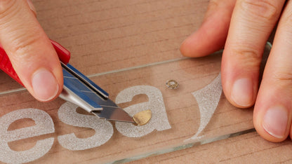 tesa® 4434 tesa® 4434 Flatback Paper Masking Tape for Sandblasting, Protection, and Reinforcement - tesa-4434-stencil-material-for-sandblasting-protection-step5of7-ap.jpg