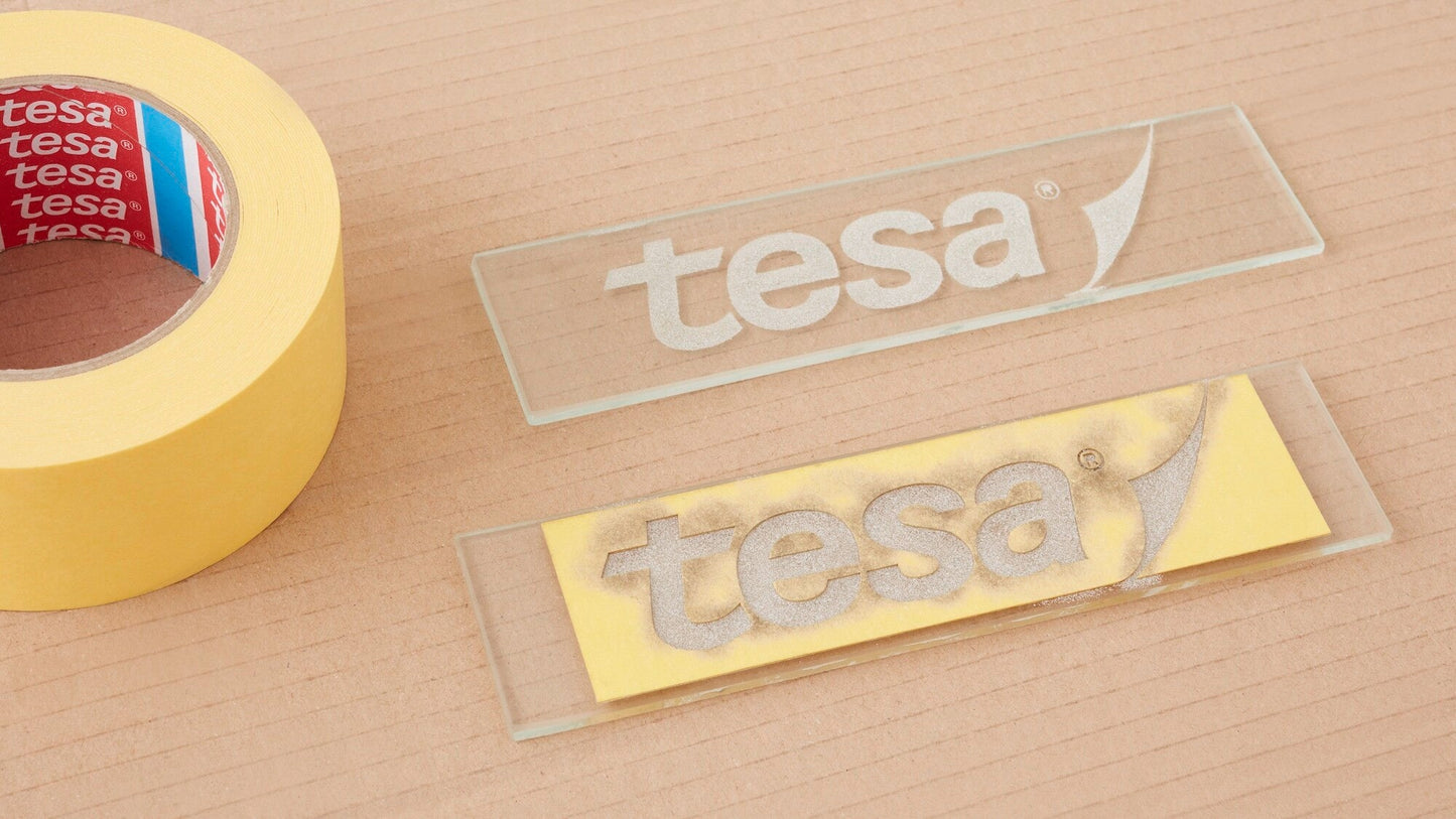 tesa® 4434 tesa® 4434 Flatback Paper Masking Tape for Sandblasting, Protection, and Reinforcement - tesa-4434-stencil-material-for-sandblasting-protection-step7of7-ap.jpg