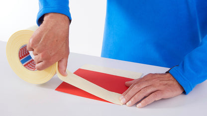 tesa® 4939 tesa® 4939 Removable d/s PET-cloth Tape - tesa-4939-double-sided-removable-pet-cloth-tape-step1of4.jpg