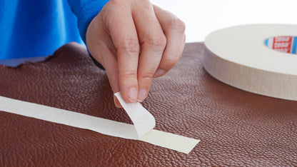 tesa® 4974 Double-sided tape with fabric backing - tesa-4974-double-sided-tape-fabric-backing-smooth-leather-step2of2.jpg