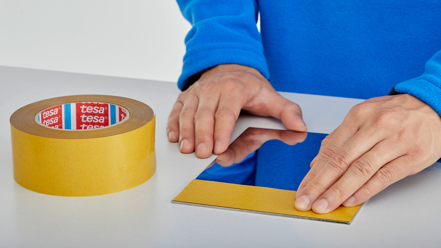 tesa HAF® 8401 tesa HAF® 8401 Amber Reactive HAF Mounting Tape (200 µm) - tesa-8401-reactive-haf-mounting-tape-step2of6.jpg