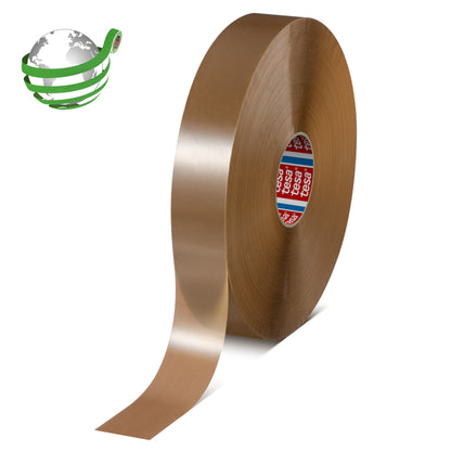 tesa® 60418 Thin recycled PET packaging tape with synthetic rubber adhesive - tesa-id-60418-recycled-pet-packaging-tape-brown-60418-00005-00-with-marker.jpg