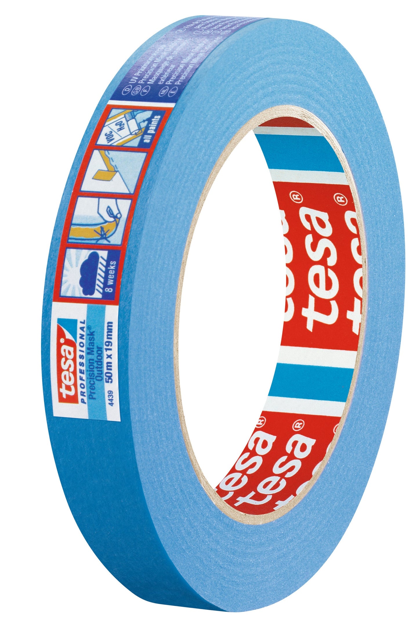 tesa® Professional 4439 Waterproof masking tape for precise and flat paint edges outdoors - tesa 4042448035936 04439-00000 li602 left pa.jpg