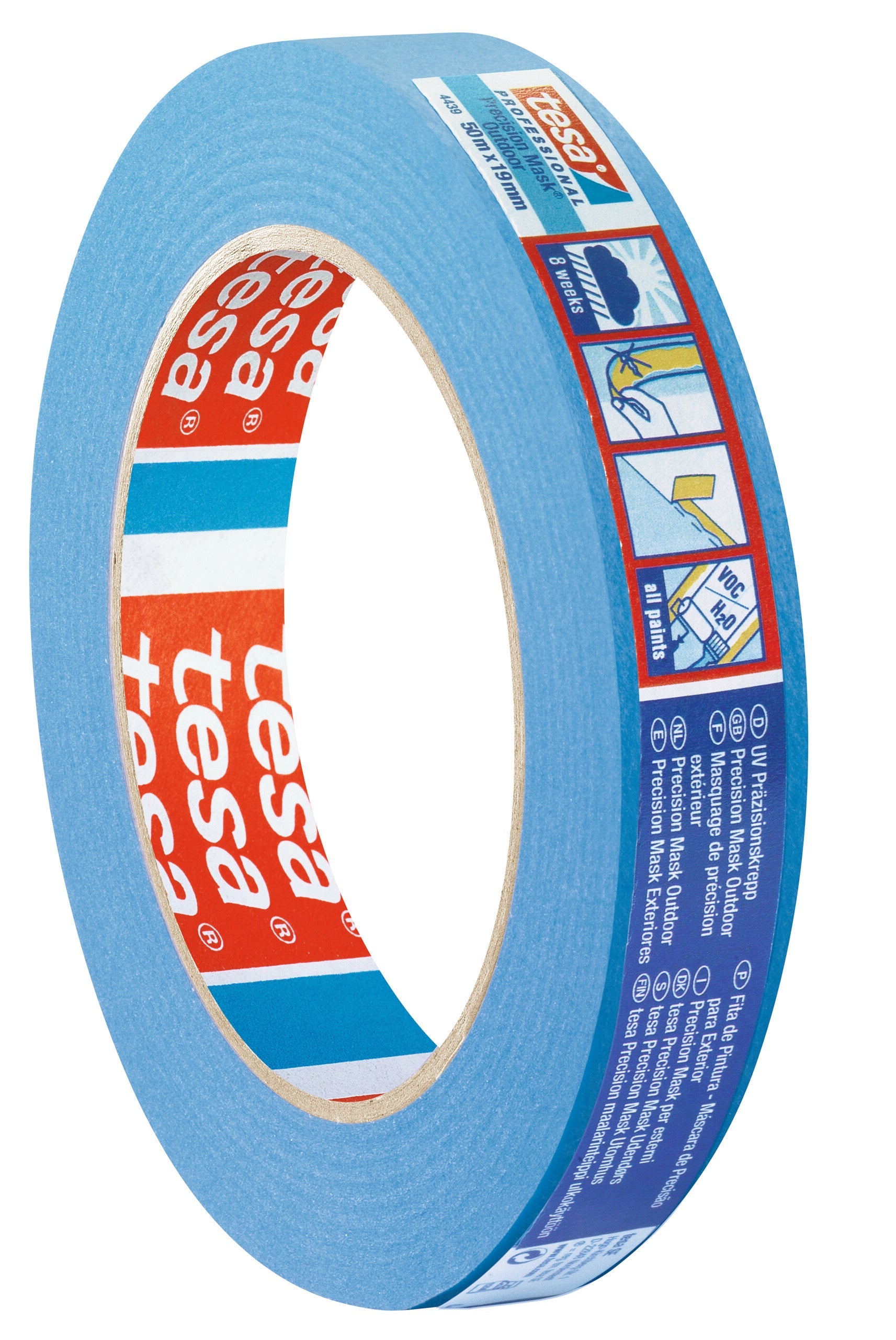 tesa® Professional 4439 Waterproof masking tape for precise and flat paint edges outdoors - tesa 4042448035936 04439-00000 li602 right pa.jpg