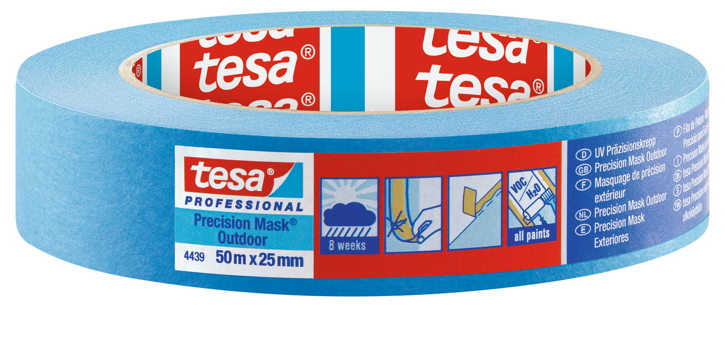 tesa® Professional 4439 Waterproof masking tape for precise and flat paint edges outdoors - tesa 4042448036025 04439-00001 li401 front pa.jpg