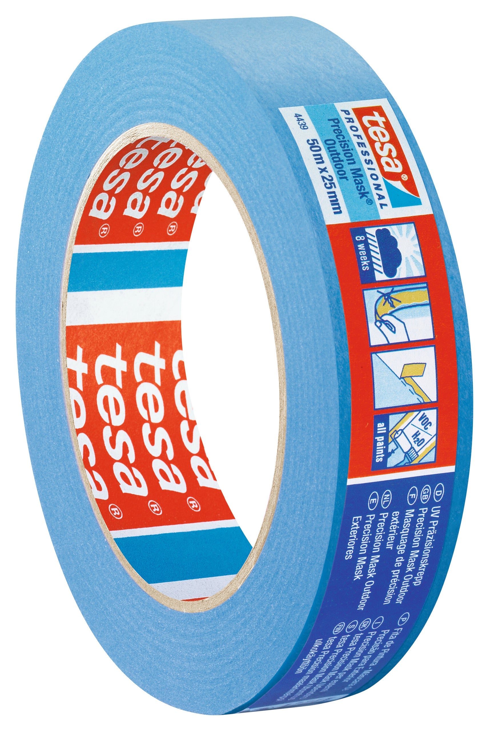 tesa® Professional 4439 Waterproof masking tape for precise and flat paint edges outdoors - tesa 4042448036025 04439-00001 li602 right pa.jpg