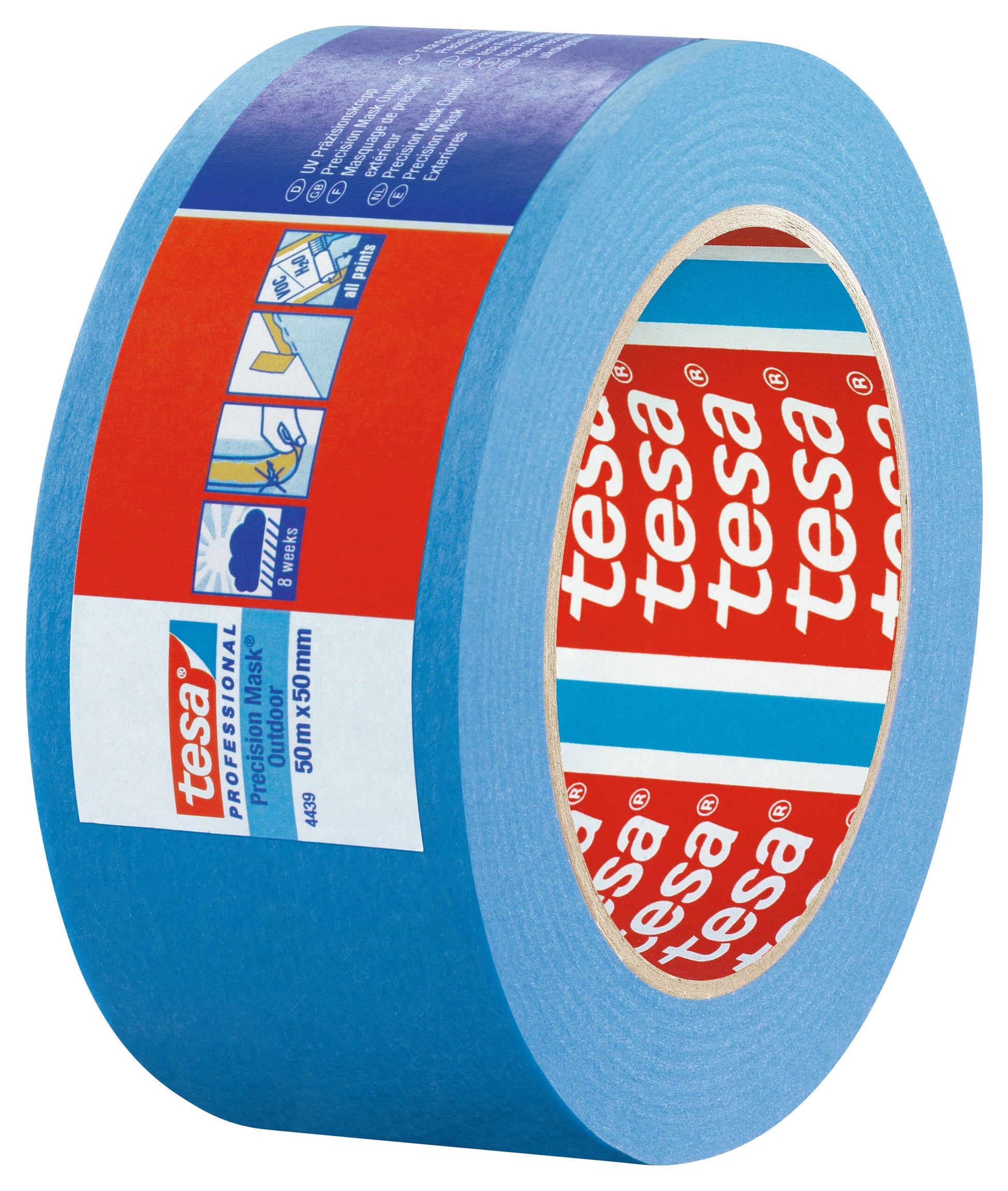 tesa® Professional 4439 Waterproof masking tape for precise and flat paint edges outdoors - tesa 4042448036148 04439-00004 li602 left pa.jpg