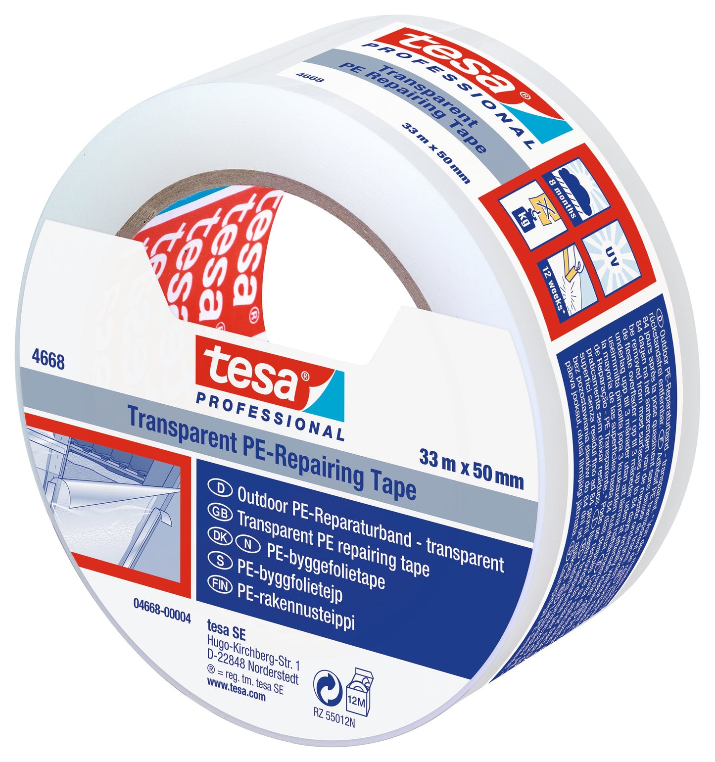 tesa® Professional 4668PRO Transparent duct tape - tesa 4042448044372 04668-00004 li490 right pa.jpg