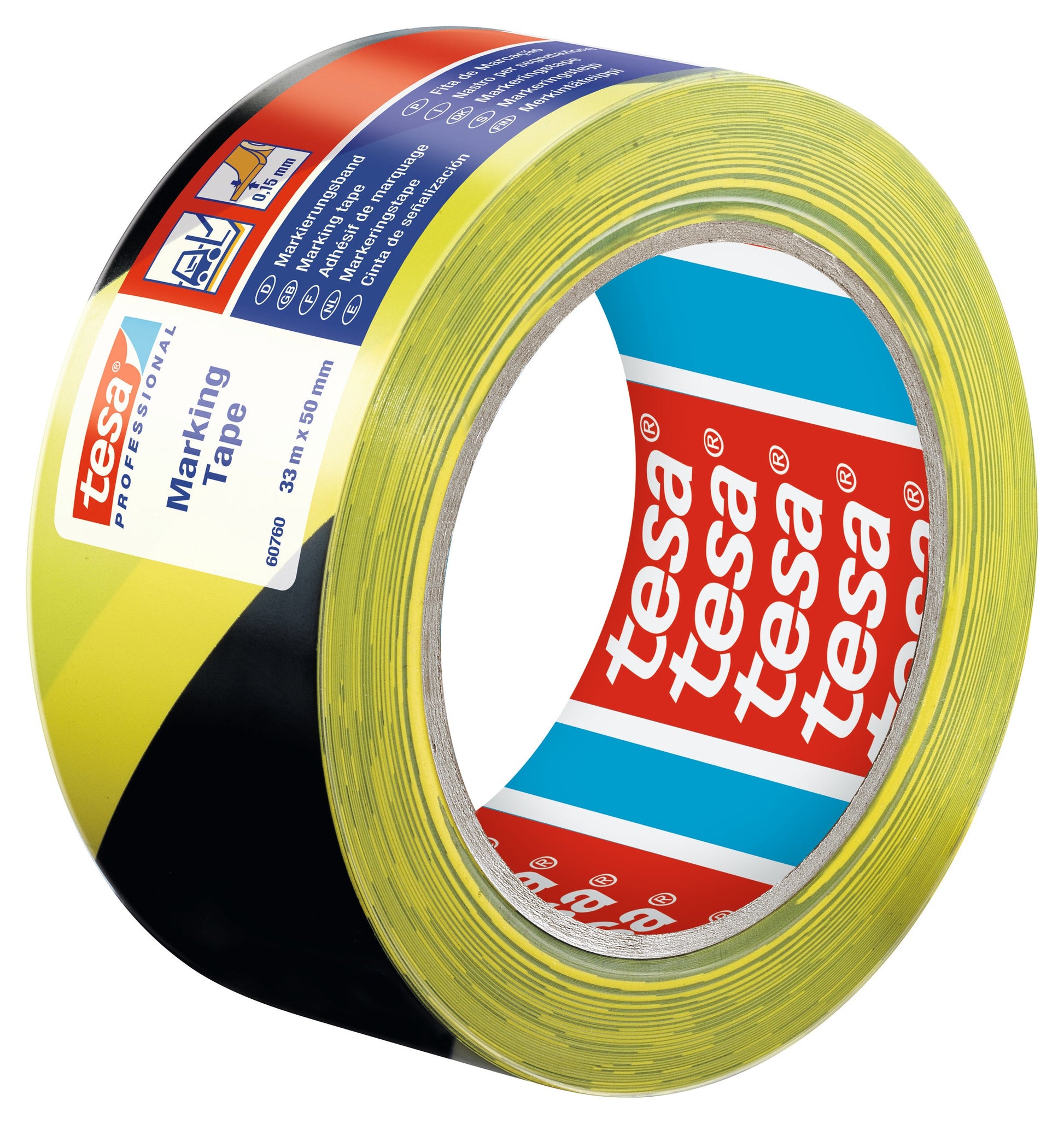tesa® Professional 60760PRO Floor marking tape / hazard tape - tesa 4042448085740 60760-00087 li602 left pa.jpg
