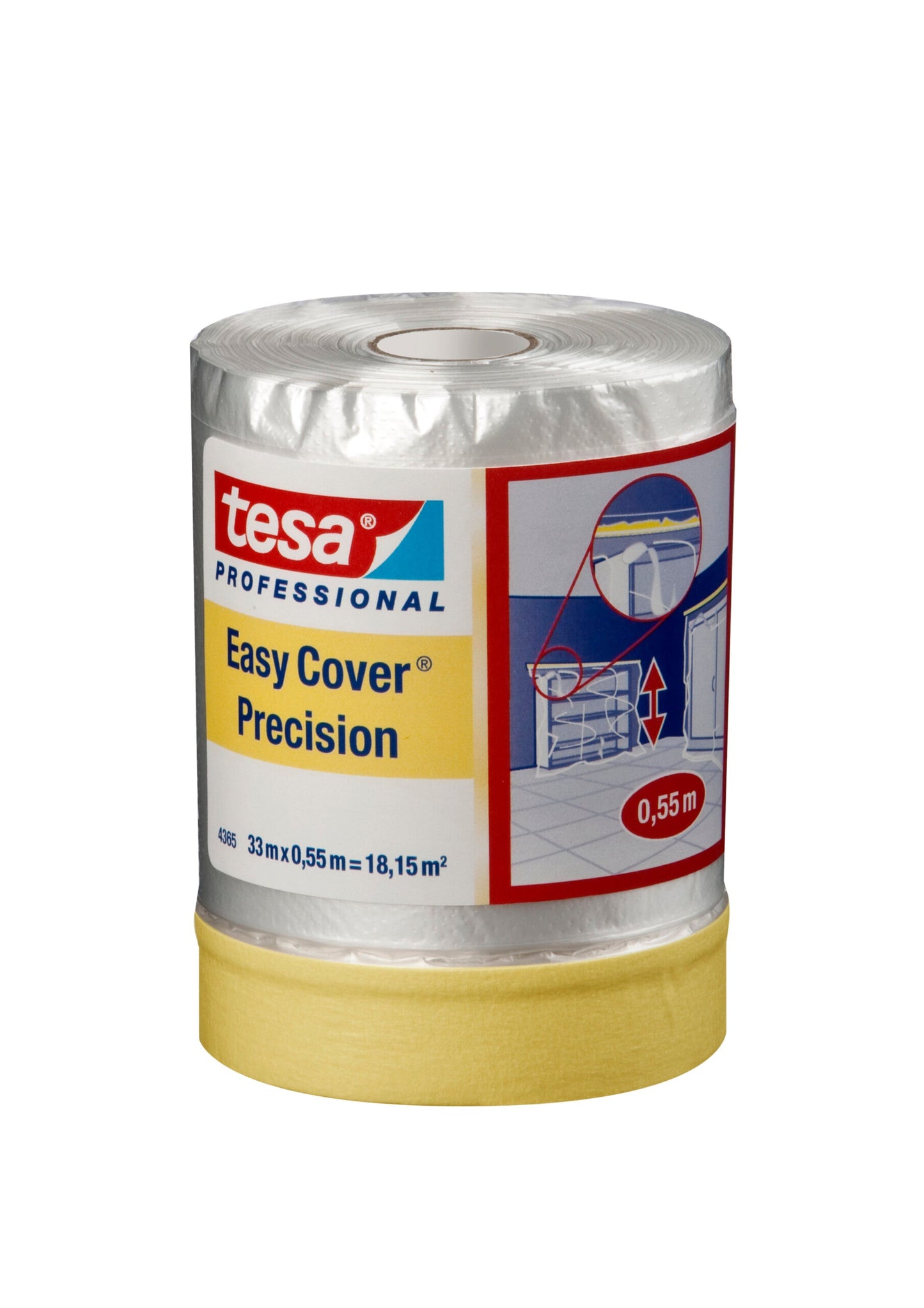 tesa® Professional 4365 2-in-1: Masking film with mask tape for sharp paint edges - tesa 4042448182494 04365-00000 li000 front pa.jpg