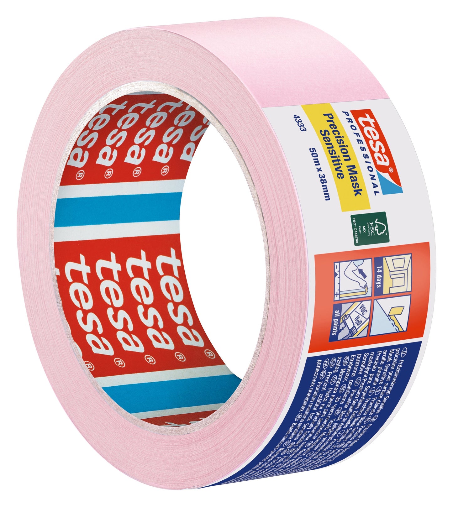 tesa® 64333 High grade paper masking tape for precise and flat paint edges on sensitive surfaces - tesa 4042448282064 04333-00020 li400 right pa.jpg