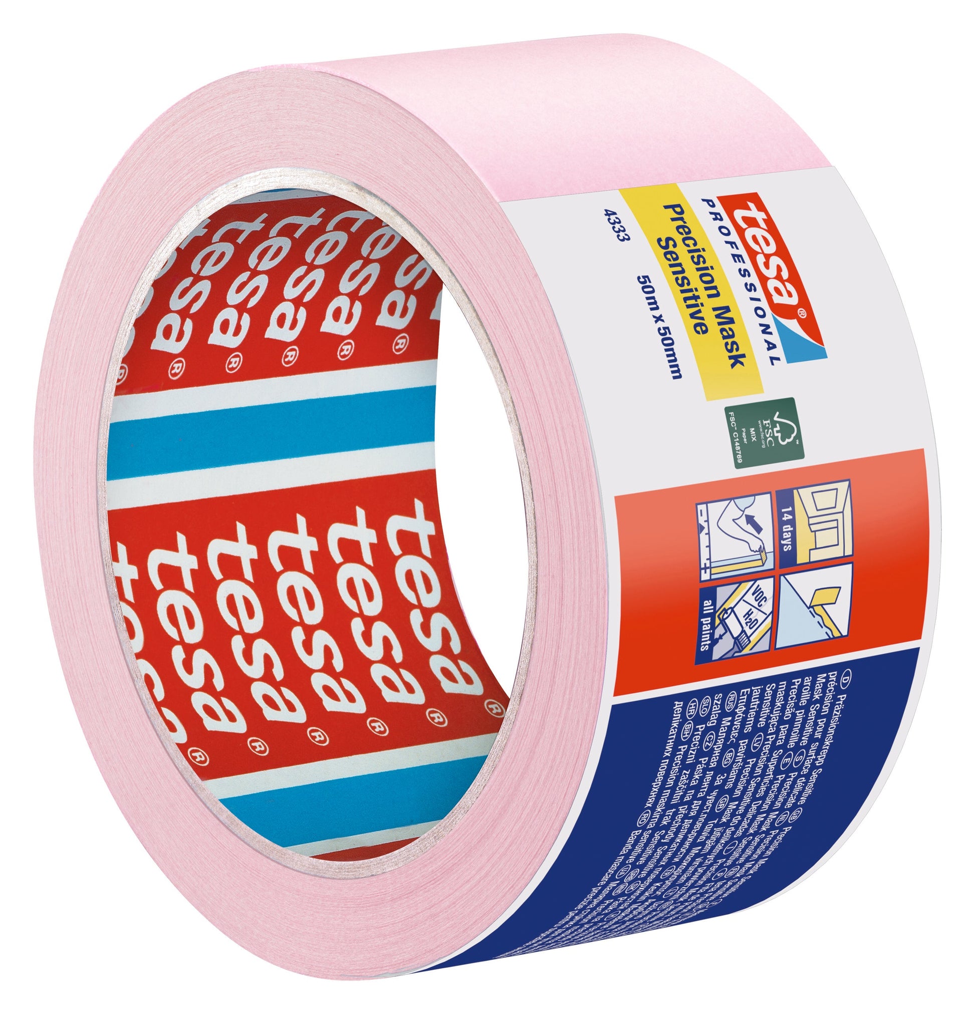 tesa® 64333 High grade paper masking tape for precise and flat paint edges on sensitive surfaces - tesa 4042448282095 04333-00021 li400 right pa.jpg