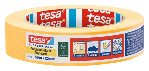 tesa® Professional 4344 High grade paper masking tape for precise and flat paint edges - tesa 4042448352651 04344-00003 li401 front pa.jpg