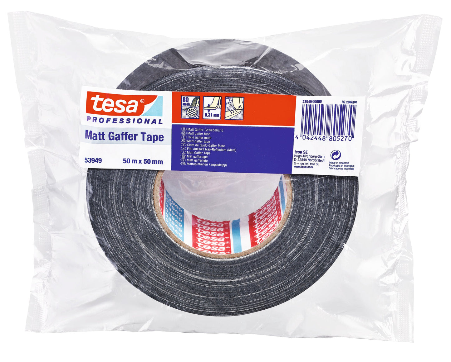 tesa® Professional 53949PRO Light-absorbing fabric tapes for many kinds of uses at events - tesa 4042448805270 53949-00000 li401 front pa.jpg