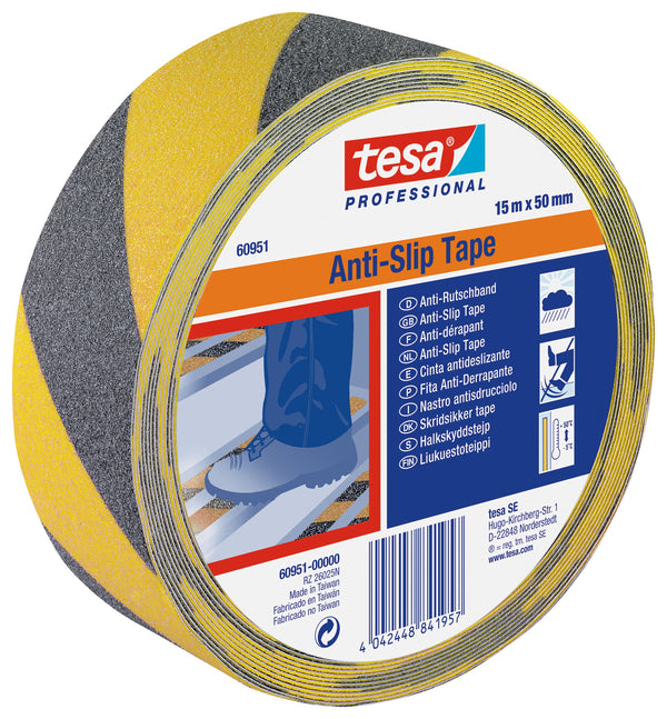 tesa® Professional 65538PRO Anti slip tape - black / yellow