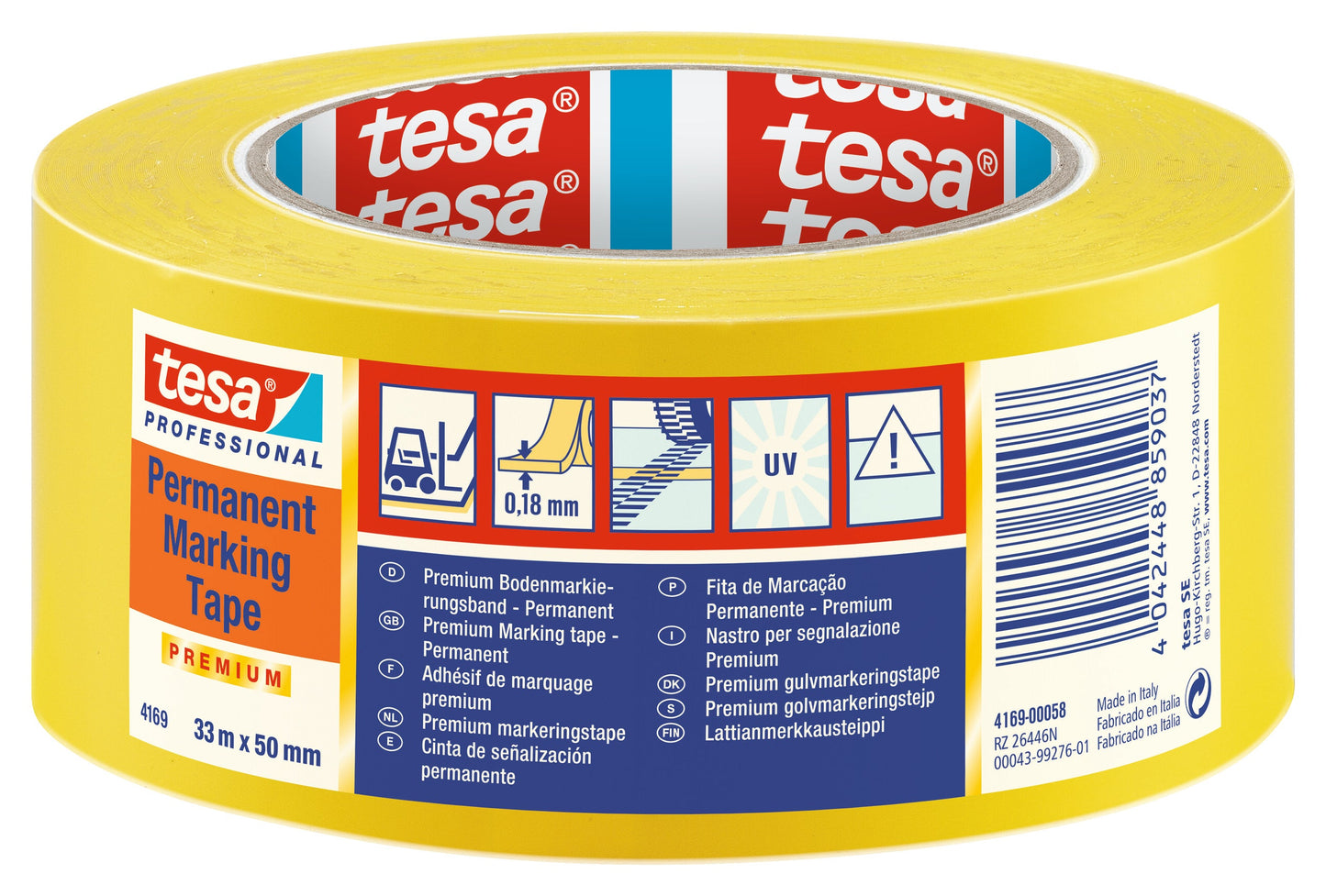tesa® Professional 4169PRO Premium floor marking tape - tesa 4042448859037 04169-00058 li401 front pa.jpg