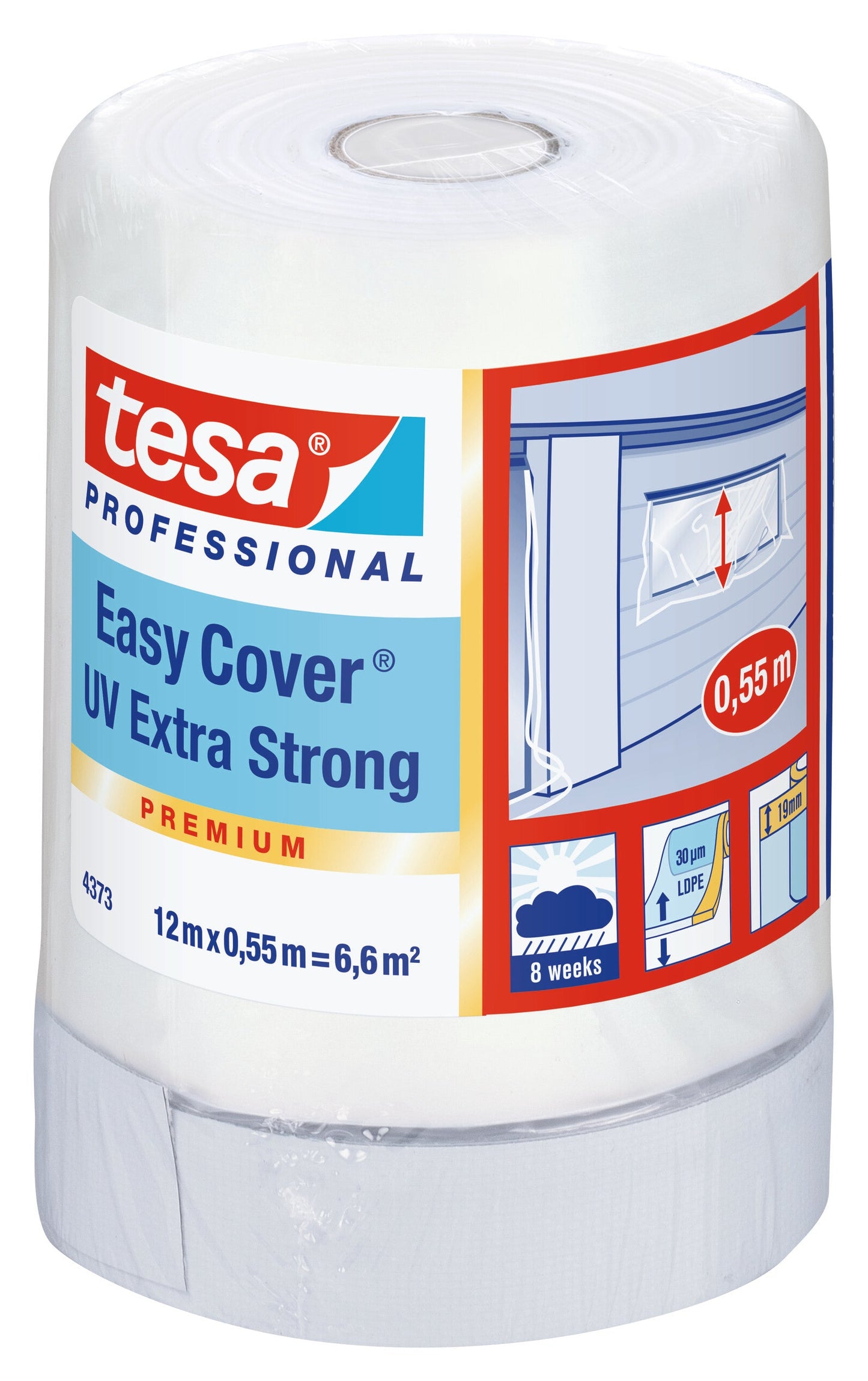 tesa® Professional 4373 2-in-1: Paint masking film with special outdoor cloth tape - tesa 4042448874955 04373-00000 li490 front pa.jpg