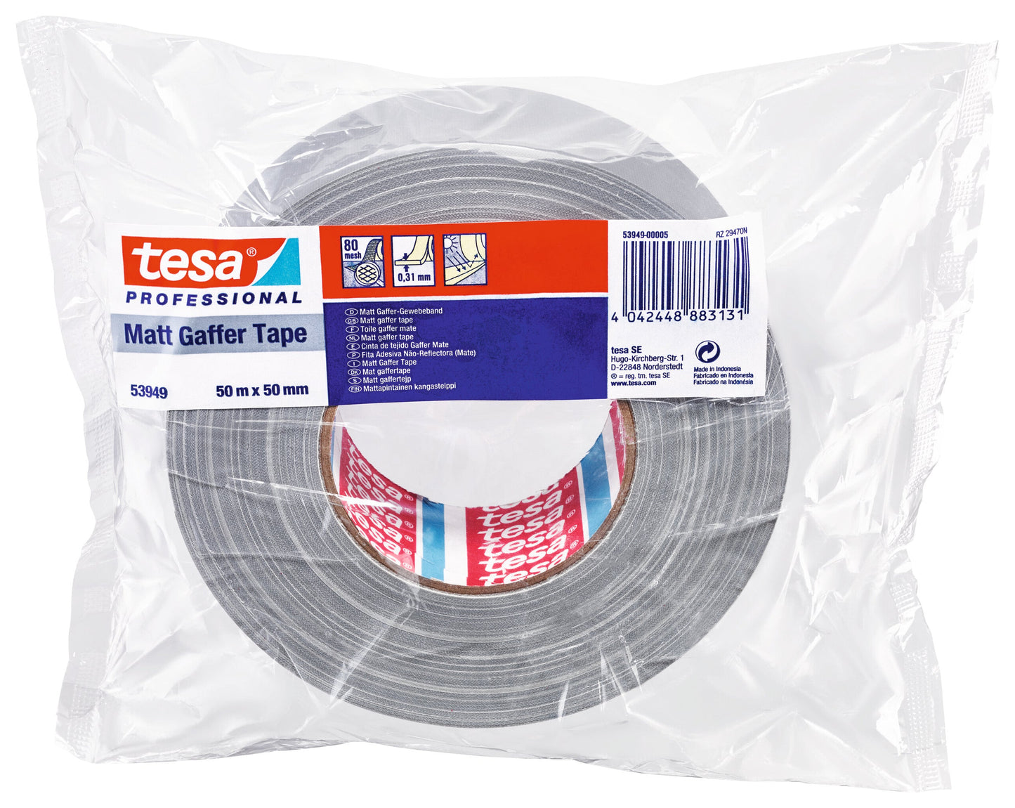 tesa® Professional 53949PRO Light-absorbing fabric tapes for many kinds of uses at events - tesa 4042448883131 53949-00005 li401 front pa.jpg