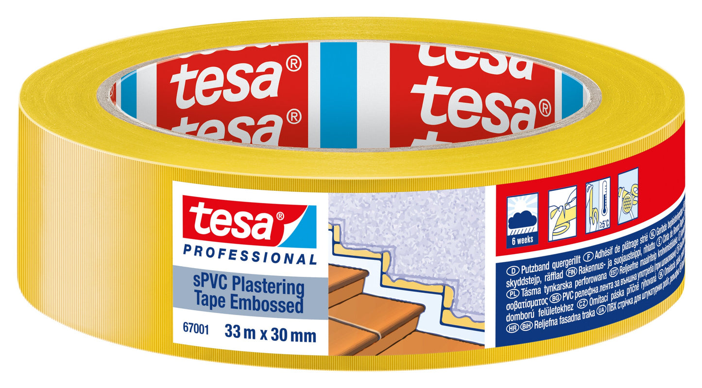 tesa® Professional 67001PRO sPVC Plastering Tape Embossed - tesa 4063565017926 67001-00000 li490 front pa.jpg