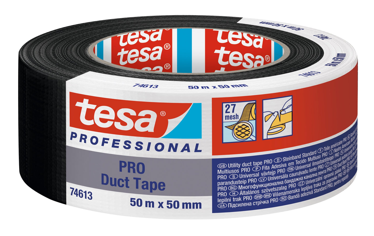 tesa® PRO 74613PRO Professional Repairing tape - best allround helper with long-lasting bonding power - tesa 4063565117855 74613-00002 li490 front pa.jpg