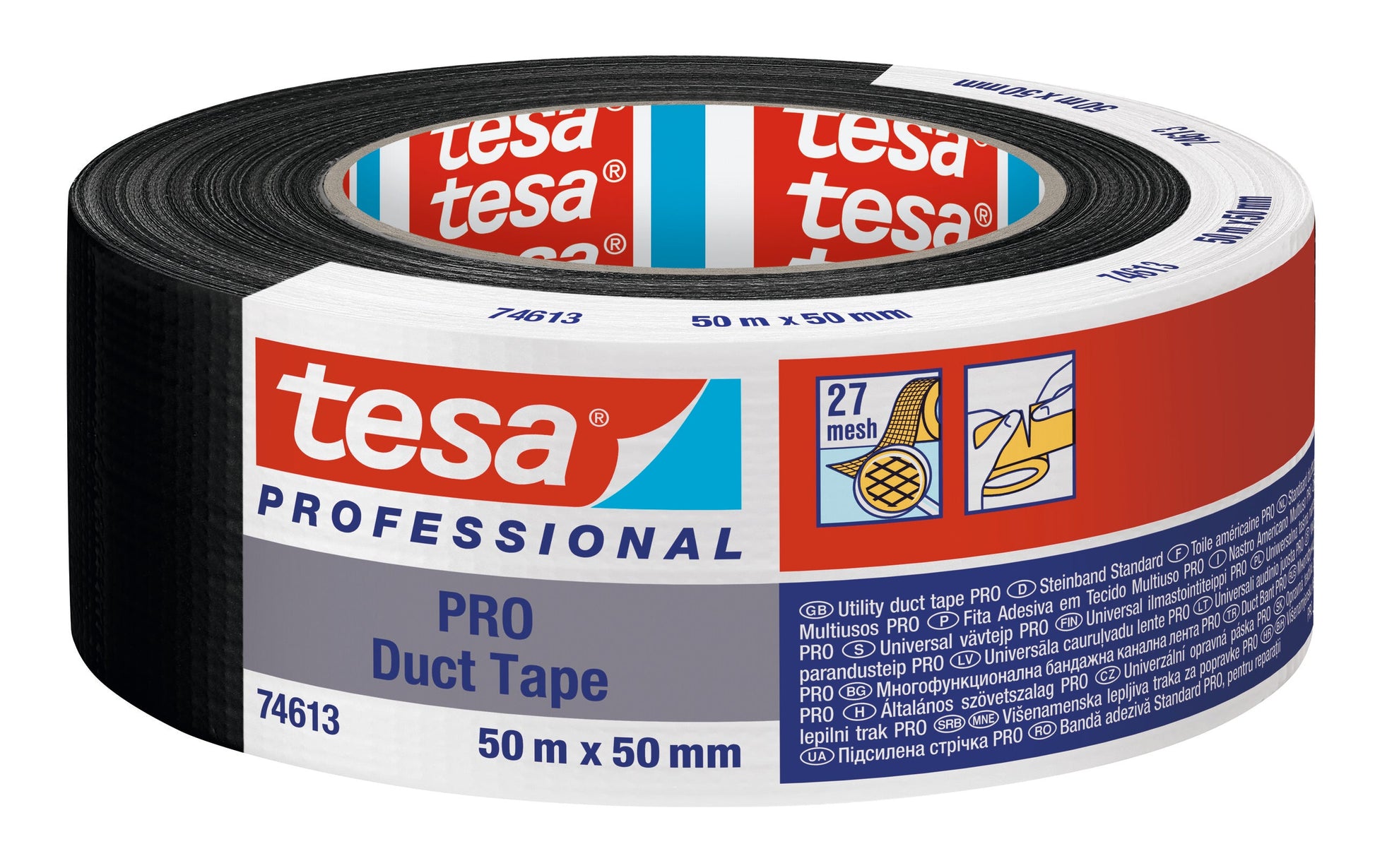 tesa® PRO 74613PRO Professional Repairing tape - best allround helper with long-lasting bonding power - tesa 4063565117855 74613-00002 li490 front pa.jpg