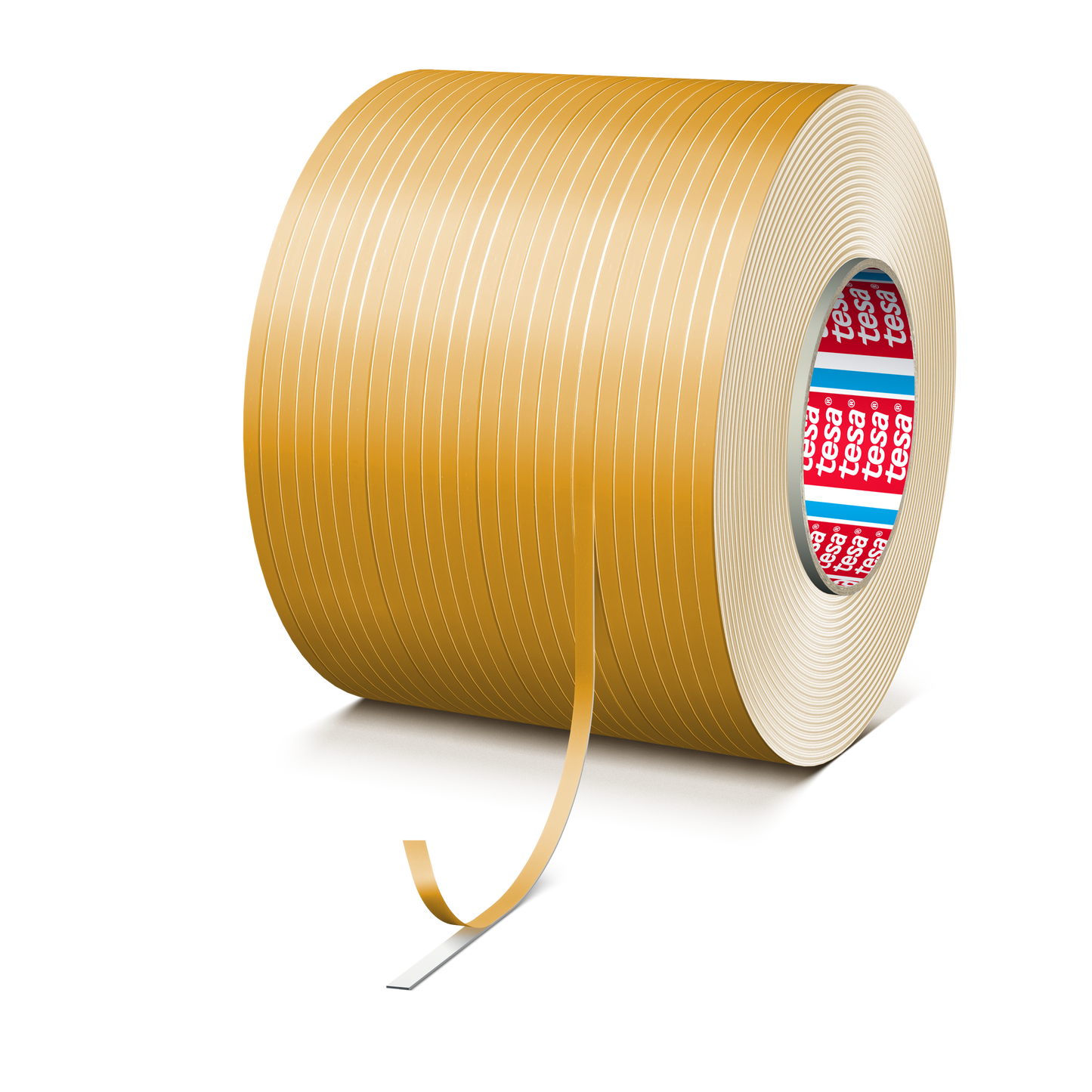 tesa® 65611 1100 µm double-sided PE foam tape with a PET reinforcement film - tesa double-sided pe-foam-spool-white liner-havanna pr 001.png