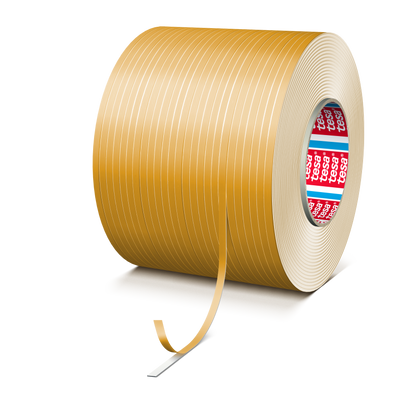 tesa® 65611 1100 µm double-sided PE foam tape with a PET reinforcement film - tesa double-sided pe-foam-spool-white liner-havanna pr 001.png