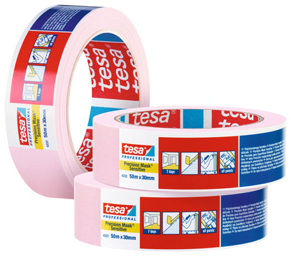 tesa® 64333 High grade paper masking tape for precise and flat paint edges on sensitive surfaces - tesa professional masking 4333 as 002.jpg